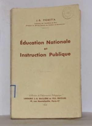 Seller image for ducation nationale et instruction publique for sale by crealivres