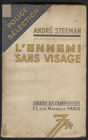 Bild des Verkufers fr L'ENNEMI SANS VISAGE zum Verkauf von Librairie l'Aspidistra