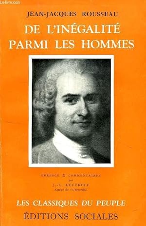 Imagen del vendedor de DISCOURS SUR L'ORIGINE ET LES FONDEMENTS DE L'INEGALITE PARMI LES HOMMES a la venta por Le-Livre