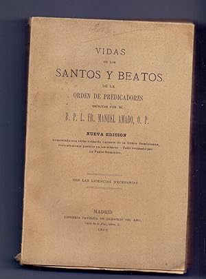 Imagen del vendedor de VIDAS DE LOS SANTOS Y BEATOS DE LA ORDEN DE LOS PREDICADORES a la venta por Libreria 7 Soles
