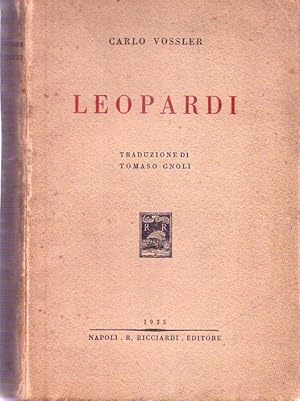 LEOPARDI. Traduzione di Tomaso Gnoli