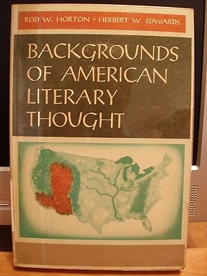 Seller image for Backgrounds of American Literary Thought for sale by Carol's Cache