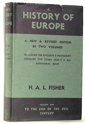 Seller image for A History of Europe Volume One To The End of The XVII Century for sale by N. Marsden