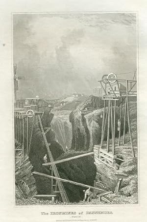 "The Ironmines of Dannemora" (Swede). Original - Stahlstich (anonym), 11 x 15 cm, ca. 1841.