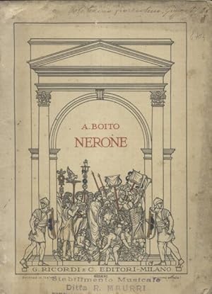 Bild des Verkufers fr NERONE (1924). Tragedia in quattro atti. Libretto d'opera. timbro a secco Febbraio 1927. zum Verkauf von studio bibliografico pera s.a.s.