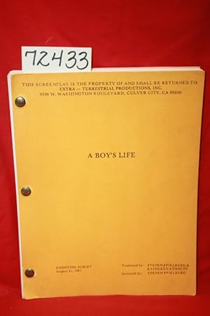 Imagen del vendedor de A Boy's Life Extra Terrestrial Productions ORIGINAL E. T. MOVIE SCRIPT a la venta por Princeton Antiques Bookshop