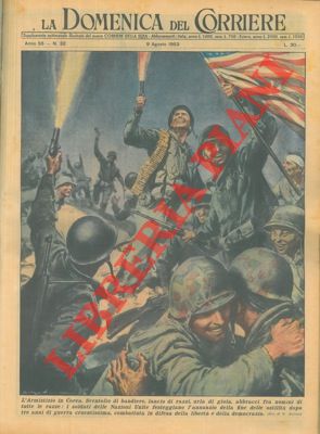 I soldati delle Nazioni Unite festeggiano l'annuncio della fine delle ostilità dopo tre annni di ...