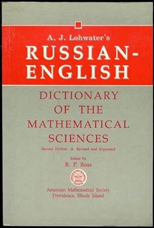 Seller image for A.J. Lohwater's Russian-English Dictionary of the Mathematical Sciences for sale by Bookmarc's