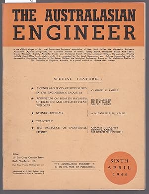 Seller image for The Australiasian Engineer : April 1944 for sale by Laura Books