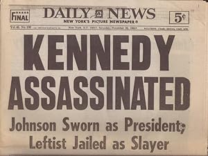 KENNEDY ASSASSINATED. Johnson Sworn as President; Leftist Jailed as Slayer. November 23, 1963. Vo...
