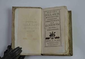 Bild des Verkufers fr Aloysii ivglaris niciensis e societate iesu Christus Iesus, hoc est elogiorum Pars prima, divina continens. (-Pars secunda. Humana continens. Genethliaca, funebria, eucharistica panegirica, dedicationes, inscriptiones). zum Verkauf von Studio Bibliografico Benacense