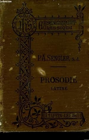 Seller image for PROSODIE LATINE for sale by Le-Livre