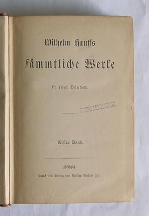Imagen del vendedor de Sammtliche Werke in zwei Banden. (Erster Band, volume 1 only) a la venta por Monkey House Books