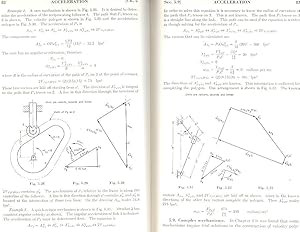 Image du vendeur pour Kinematics of Machines. [Equations of Motion, Relative Motion and Transmission of Motion; Velocities in Mechanisms Instant Centers & Resolutions; Velocity Polygons; Cams; Gear Trains; Gearing; Dimensional Synthesis; etc] mis en vente par Joseph Valles - Books