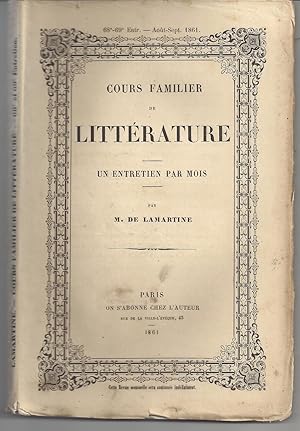 Cours familier de littérature. Un entretien par mois. 68 et 69e entretien. Tacite (première et de...