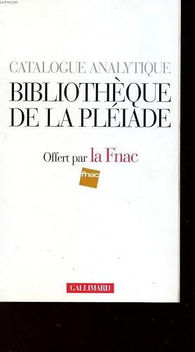 Bild des Verkufers fr CATALOGUE ANALYTIQUEOFFERT PAR LA FNAC - 1995. zum Verkauf von Le-Livre