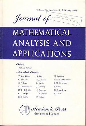 Journal of Mathematical Analysis and Applications - Volume 10, #1