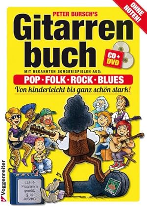 Bild des Verkufers fr Gitarrenbuch 1. Mit DVD und CD : Das populrste Gitarrenbuch ohne Noten! Von kinderleicht bis ganz schn stark. Pop, Folk, Rock und Blues zum Verkauf von AHA-BUCH GmbH