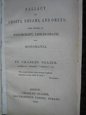 Seller image for Fallacy of Ghosts, Dreams and Omens for sale by Tiger books