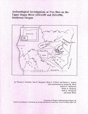 Bild des Verkufers fr Archaeological Investigations At Two Sites on the Upper Rogue River (35JA189 and 35JA190), Southwest Oregon (University of Oregon Anthropological Papers, 48) zum Verkauf von Masalai Press