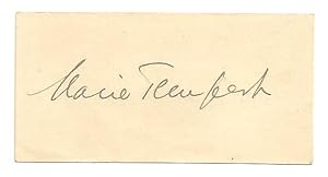 Marie Tempest: Autograph / Signature.