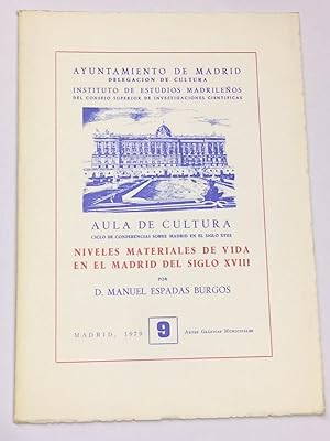 Seller image for Niveles materiales de vida en el Madrid del siglo XVIII. for sale by LIBRER�A DEL PRADO
