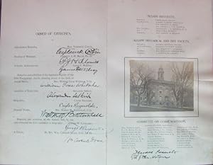 Theodore Roosevelt Signed Program 1899