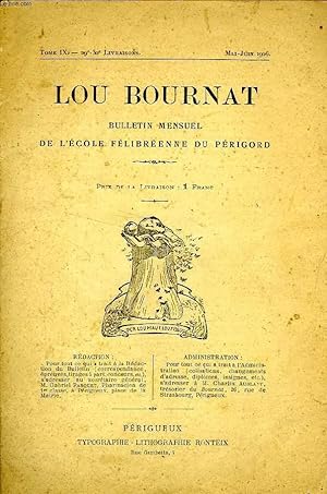 Seller image for LOU BOURNAT DOU PERIGORD, BULLETIN DE L'ECOLE FELIBREENNE DU PERIGORD, TOME IX, N 29-30, MAI-JUIN 1926 for sale by Le-Livre