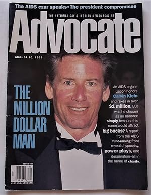 Seller image for The Advocate (Issue No. 635, August 10, 1993): The National Gay and Lesbian Newsmagazine (Magazine) (Calvin Klein Cover Story) for sale by Bloomsbury Books