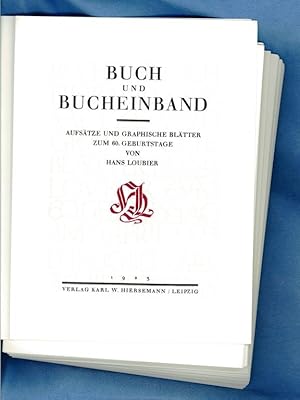 Bild des Verkufers fr Buch und Bucheinband - Rohbgen zum Verkauf von Antiquariat  Fines Mundi