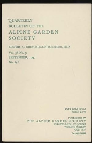 Quarterly Bulletin of the Alpine Garden Society: Vol. 58 No. 3, September1990, No. 241