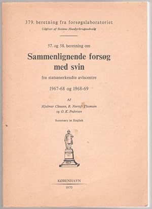 Seller image for Beretning om Sammenlignende Forsog med Svin fra Statsanerkendte Avlscentre (Comparative Experiments with Pig from State Recognized Breeding Centers) for sale by Mystery Cove Book Shop