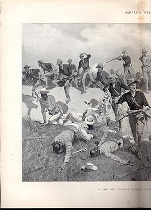 Seller image for ENGRAVING: "In the Philippines--A Bayonet Rush" .engraving from Harper's Weekly, June 10, 1899 for sale by Dorley House Books, Inc.