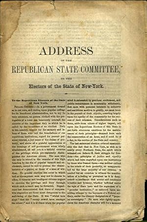 Imagen del vendedor de Address of the Republican State Committee, to the Electors of the State of New-York a la venta por Kaaterskill Books, ABAA/ILAB