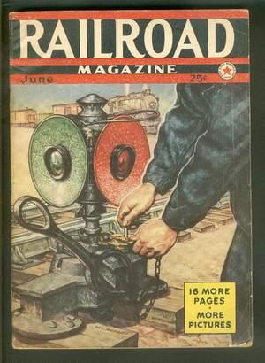 RAILROAD Magazine (Pulp) - June, 1942. >> Opening the gate cover / Michigan Mine Railroad (D&M Ro...