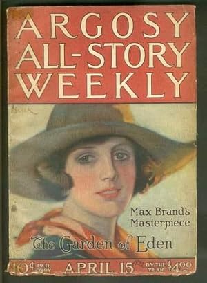 Immagine del venditore per ARGOSY ALL-STORY WEEKLY ( Pulp Magazine - April 15, 1922 ) "The Garden of Eden" {Cover story} (Part 1 of 6) by Max Brand, venduto da Comic World