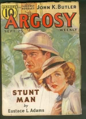 Seller image for ARGOSY Pulp magazine. September 25, 1937. >>> "Stunt Man" (COVER & story) by Eustace L. Adams for sale by Comic World