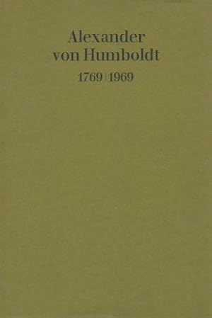 Seller image for Alexander Von Humboldt 1769/1969 for sale by Bookfeathers, LLC