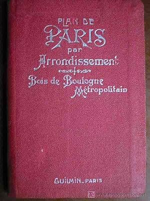 PLAN DE PARIS PAR ARRONDISSEMENT. BOIS DE BOULOGNE. METROPOLITAIN