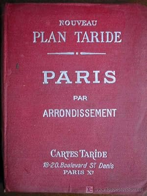 PARIS PAR ARRONDISSEMENT. Nouveau Plan Taride
