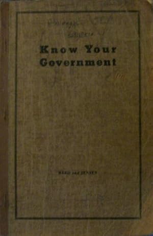 Bild des Verkufers fr Know Your Government zum Verkauf von Wordbank Books