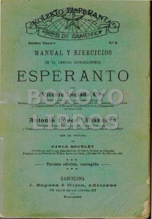 Imagen del vendedor de Manual y ejercicios de la lengua internacional Esperanto. Con un prlogo de Carlo Bourlet a la venta por Boxoyo Libros S.L.