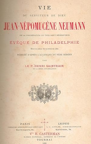 JEAN NEPOMUCENE NEUMANN EVEQUE DE PHILADELPHIE