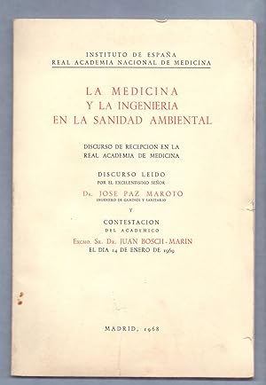 Seller image for LA MEDICINA Y LA INGENIERIA EN LA SANIDAD AMBIENTAL for sale by Libreria 7 Soles