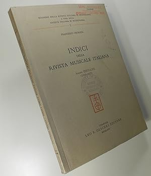 Indici Della Rivista Musicale Italiana, Annate XXXVI-LVII (1929-1955)