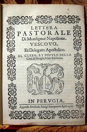 lettera pastorale di monsignor Napolione, vescovo, et delegato apostolico. Al clreo et populo del...