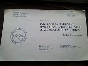 Bibliography of Soil, Land Classification, Timber Stand, and Vegetation Cover Surveys of Californ...