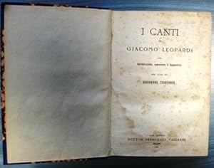 I canti di giacomo leopardi