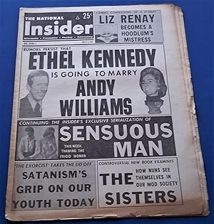 Image du vendeur pour The National Insider (Vol. 19 No. 1, July 4, 1971): Informative, Provocative, Fearless, Entertaining (Supermarket Tabloid Newspaper) (Liz Renay Article) mis en vente par Bloomsbury Books