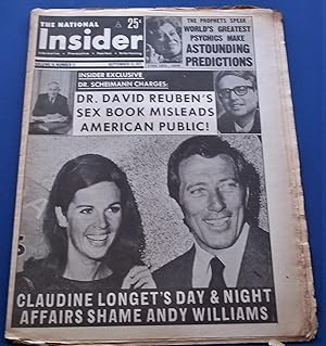 Seller image for The National Insider (Vol. 19 No. 11, September 12, 1971): Informative, Provocative, Fearless, Entertaining (Supermarket Tabloid Newspaper) (Liz Renay Article) for sale by Bloomsbury Books